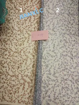 

Newest DiuDiu-9106 african lace fabric glitter sequins French tulle lace fabric