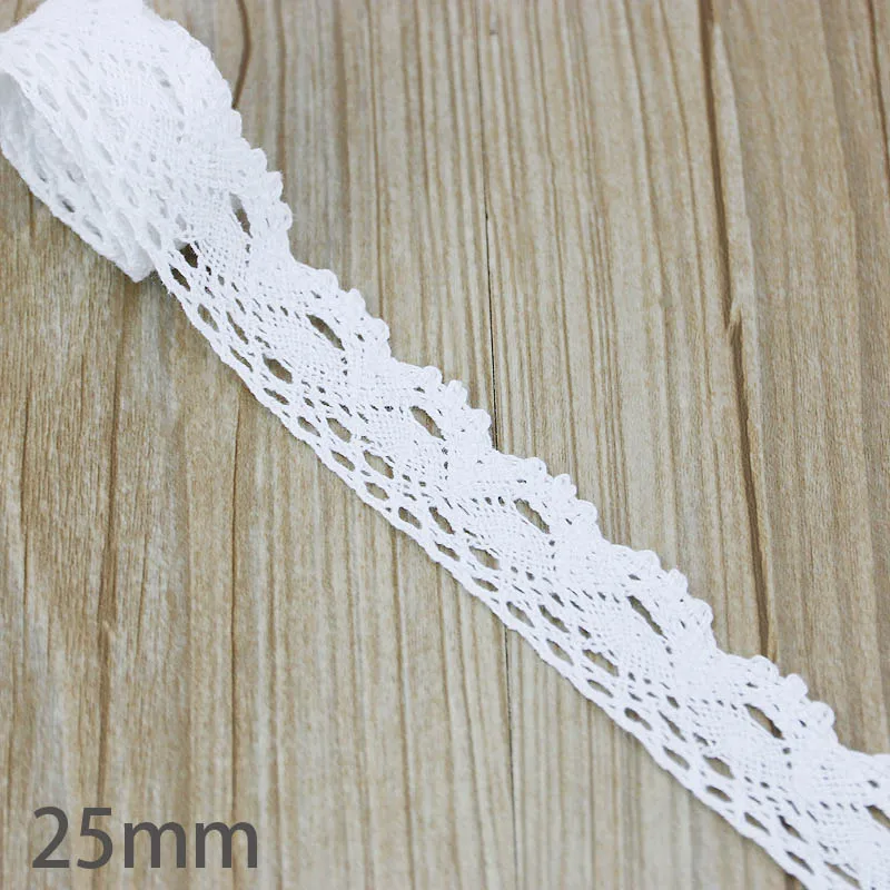 5 meters/roll) White Cotton Embroidered Lace Net Fabric Trim DIY Sewing Handmade Craft Ribbon Materials - Цвет: 7