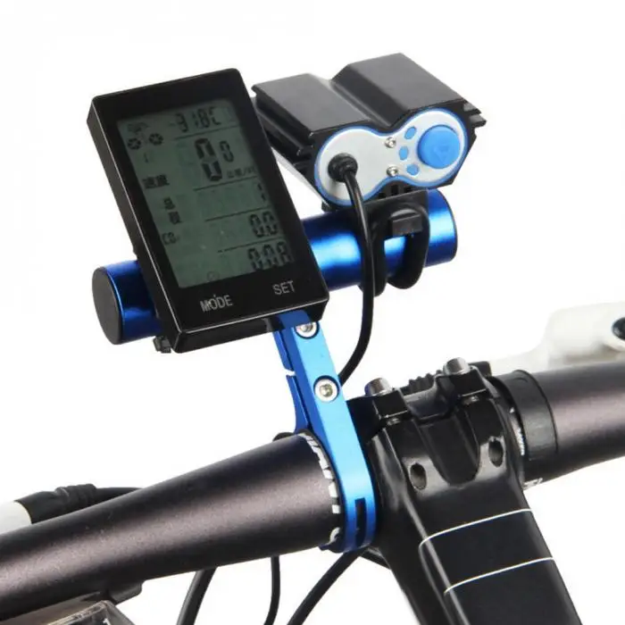 Perfect Cool Multifunction  Bike Holder Handle Extender Double Handlebar Flashlight PC Clip Bracket Bicycle Accessories ALS88 18