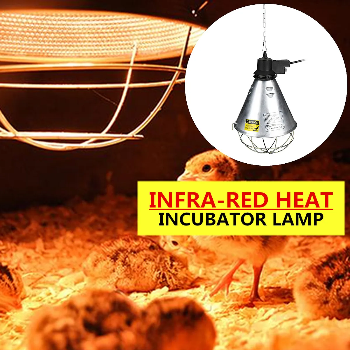 240V 250W E27 for Animals Warm Healthy Poultry Heat Incubator Lamp Bulb