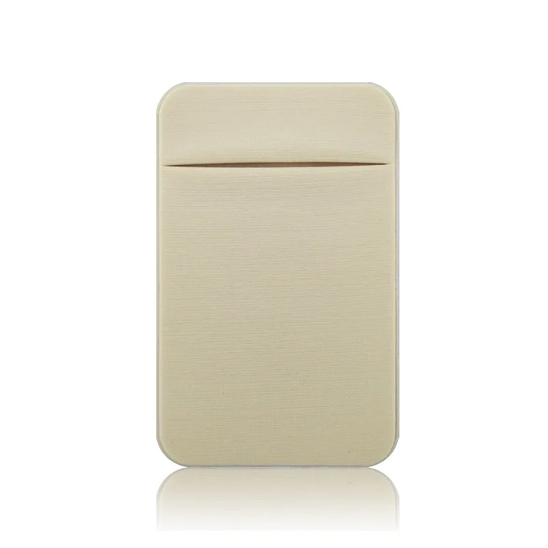Эластичный стрейч лайкра Чехол-бумажник для сотового телефона с клейкой наклейкой ID кредитный держатель для карт чехол для универсального мобильного телефона карман - Цвет: Yellow