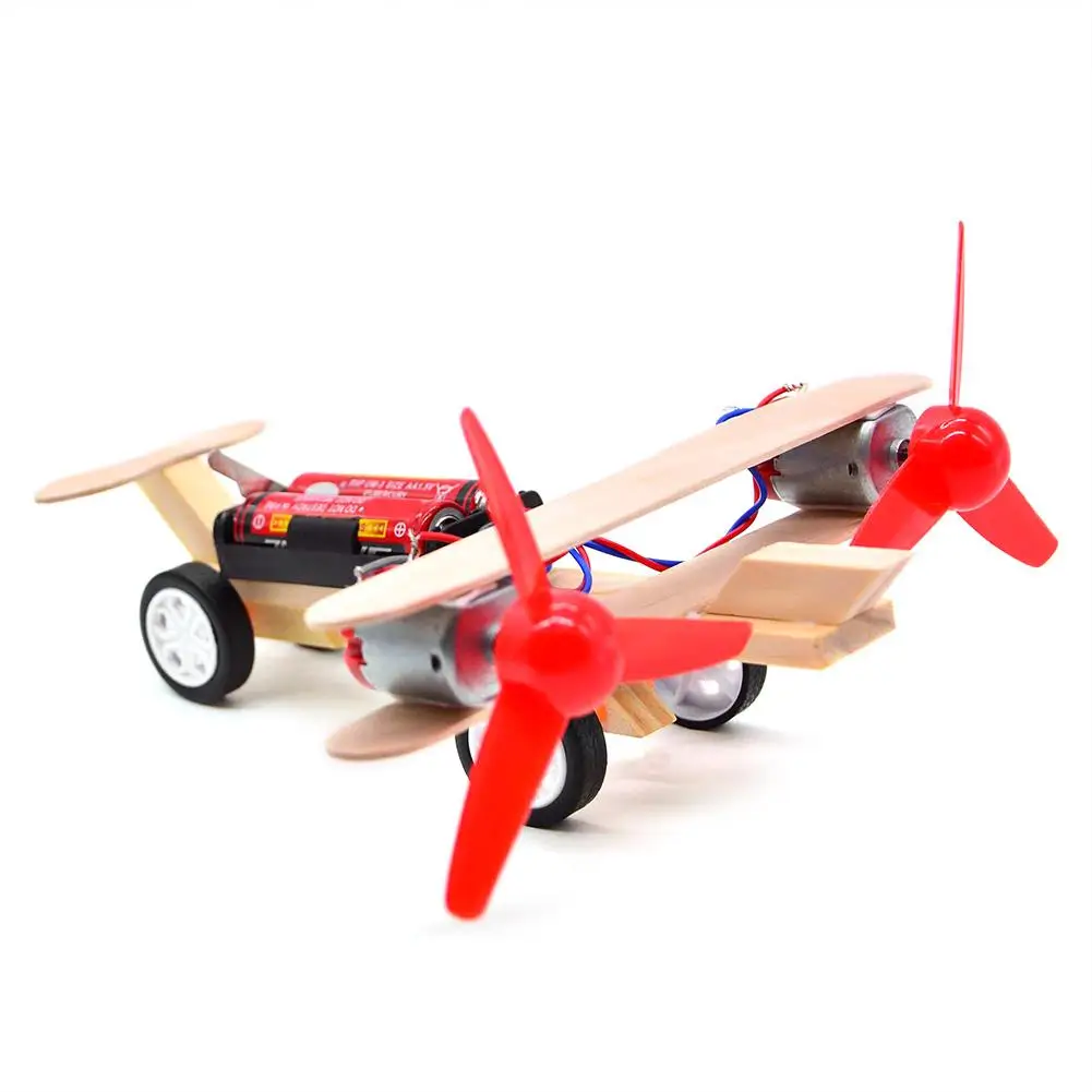 

DIY Airplane Glider Toy Kids Wooden Electronic Helicopter Model Blocks Kids Assemble Toy For Kid Educational Toy Gift