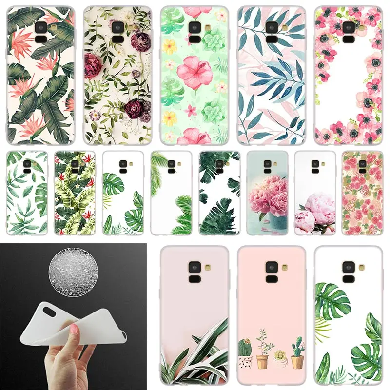 

rose poney flower Plants Cactus Banana Leaves Phone Case For Galaxy A50 A10 A20 A30 A40 A60 A70 A6 A8 Plus A7 A9 2018 A3 A5 2017