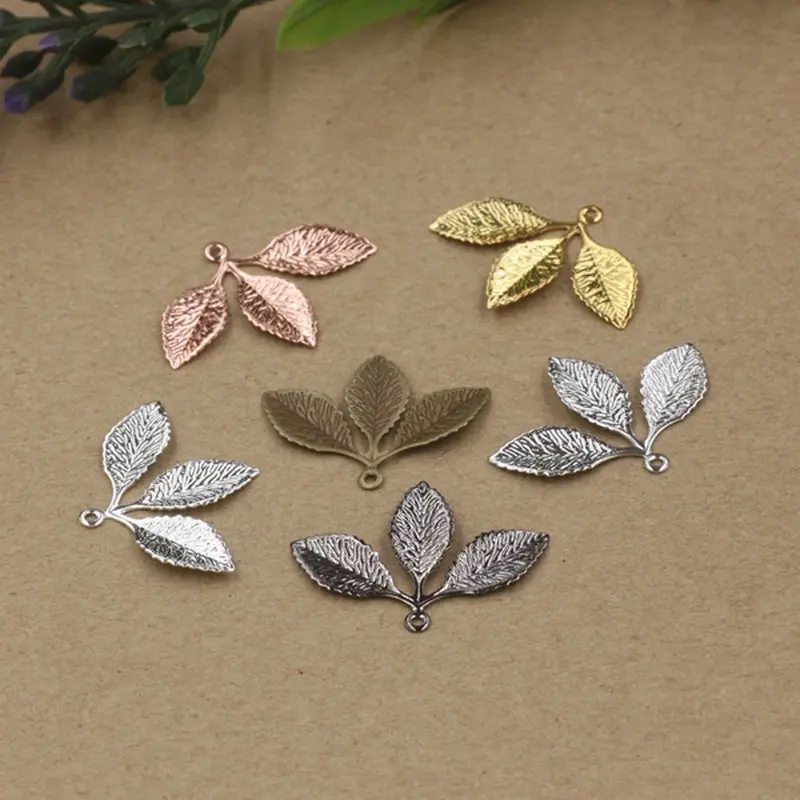 jewellery making supp metal embellishments Gold Plated Leaf For Jewelry