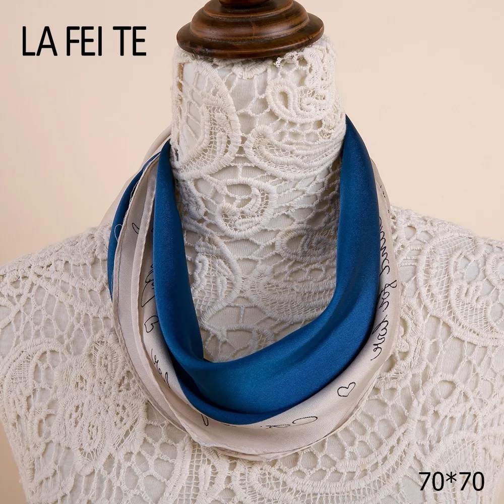 Fashion Square Silk Neck Scarf Women Female Neckerchief Bandana Satin Chiffon Shawl Head Bag Hair Women Scarf For Ladies 2019