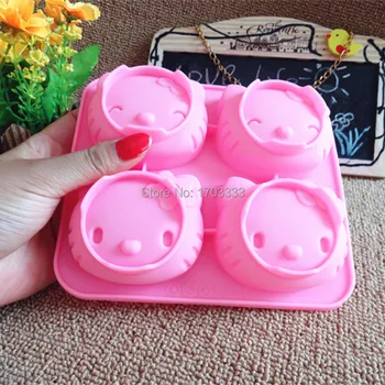 

Silicone cartoon cat cake moulds hello kitty pudding cake mold jelly molds wholesale #ASD-4541