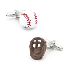 IGame мужские бейсбольные и перчатки Запонки Латунный материал белый цвет спортивный дизайн запонки
