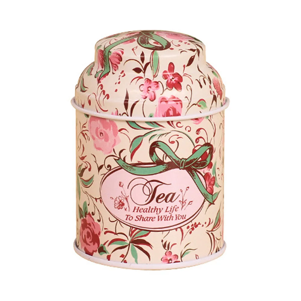 

Mini Metal Tin Canister Flowers Tea Sugar Coffee Tea Storage Box Jar Small Tin
