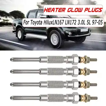 

4Pcs Diesel Heater Glow Plugs For Toyota Hilux LN167 LN172 3.0L 5L Diesel 97~05