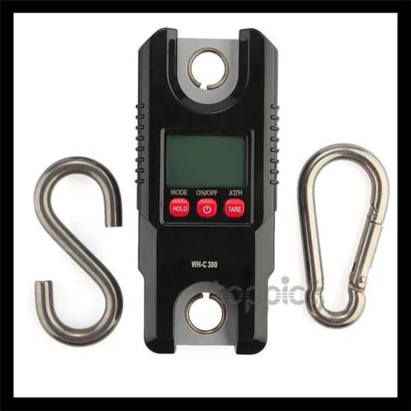 

1set/lot Mini Electronic Digital Hanging Crane Scale 300KG/100g Industrial free shipping