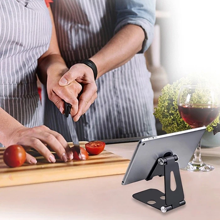 

Suef Aluminum Metal Phone Holder Desktop Universal Non-slip Mobile Bracket Stand Holder Desktop Cell Phone Stand
