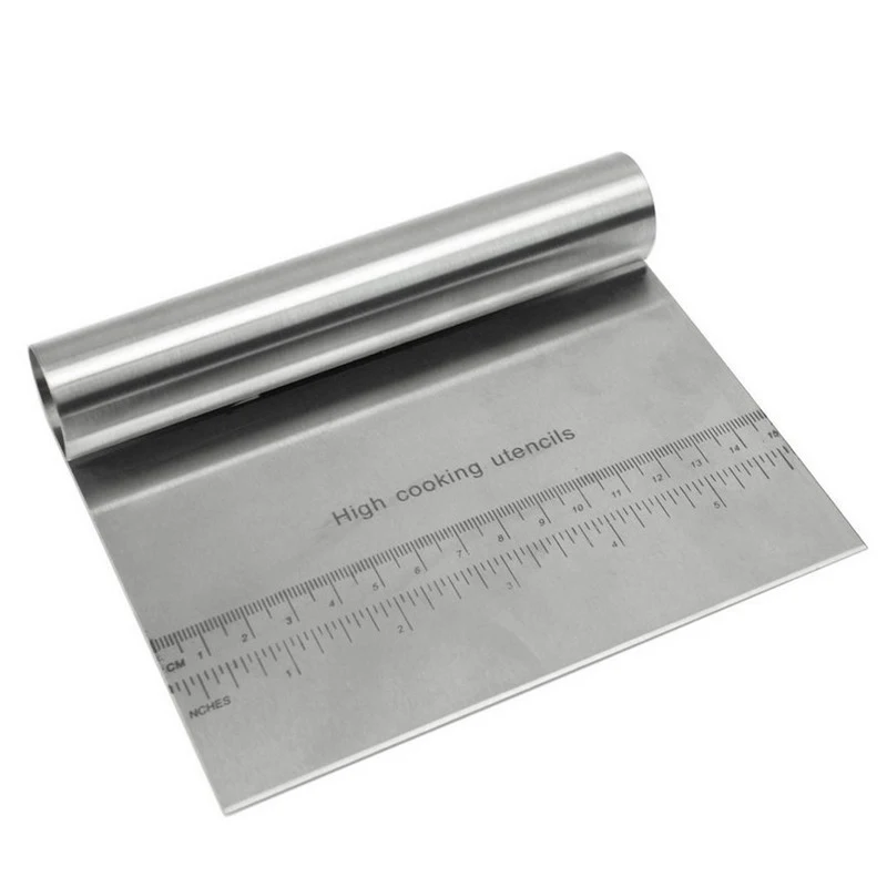  Stainless Steel Baking Scraper Home Kitchen Cutting Pastry Smoother Tools Cakes Scraping Panel Spat