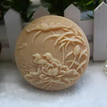 

free shipping handmade soap silica gel mould candle soap mould silicone mold for DIY Mandarin duck
