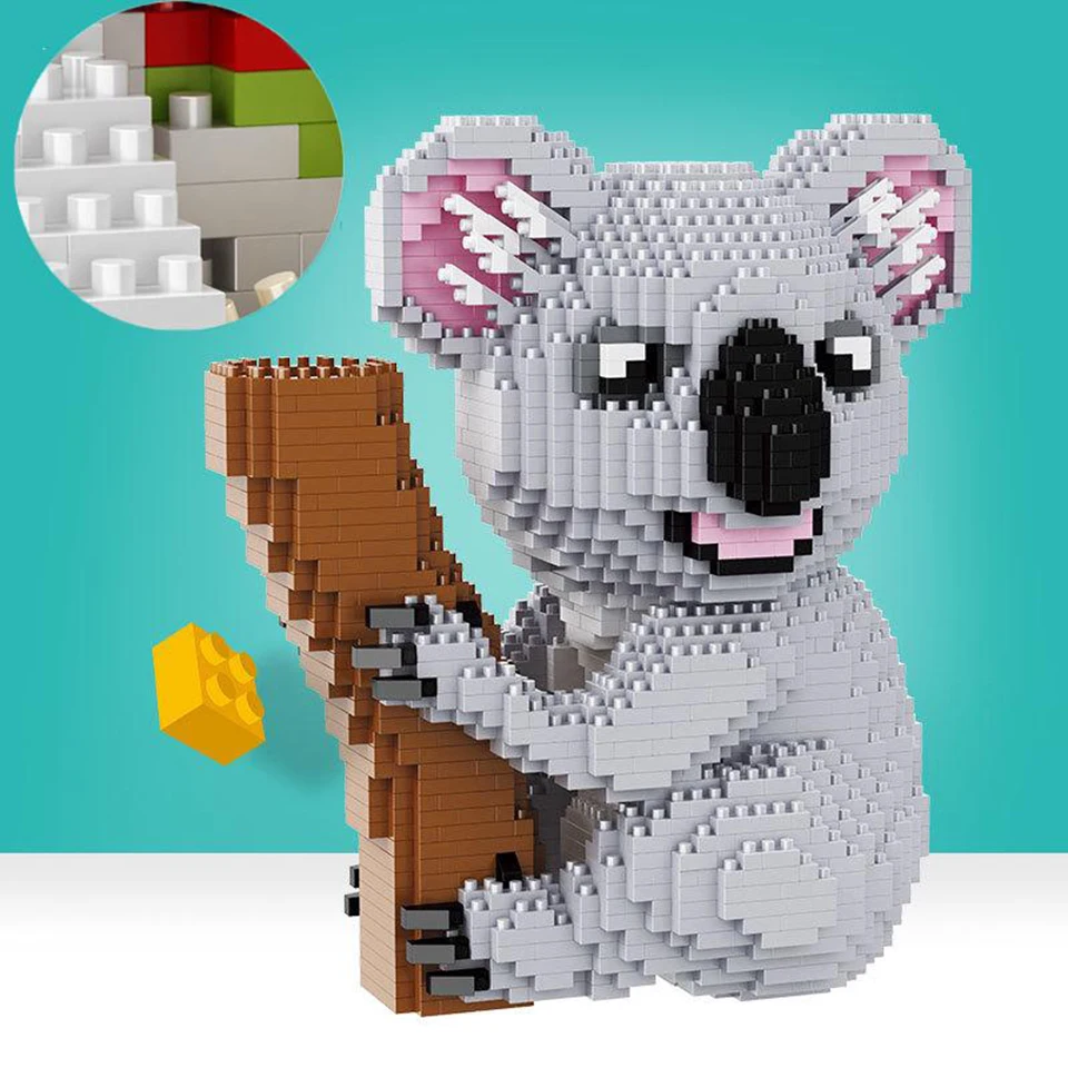 

LepinINGS Koala Assembled Building Blocks Animal Model DIY Toys Small Particles Compatible With Legoe Kids Toys Gifts 2100PCS