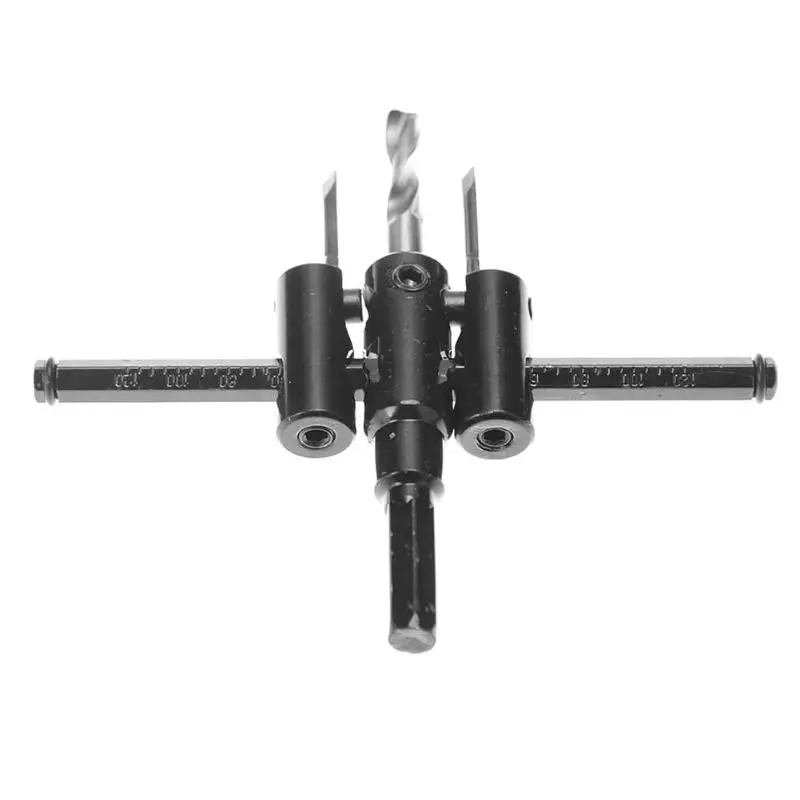 30-120 мм регулируемый круг отверстия резец для пластырь фанеры отверстие резец с сверло шестигранный ключ Деревообработка инструмент