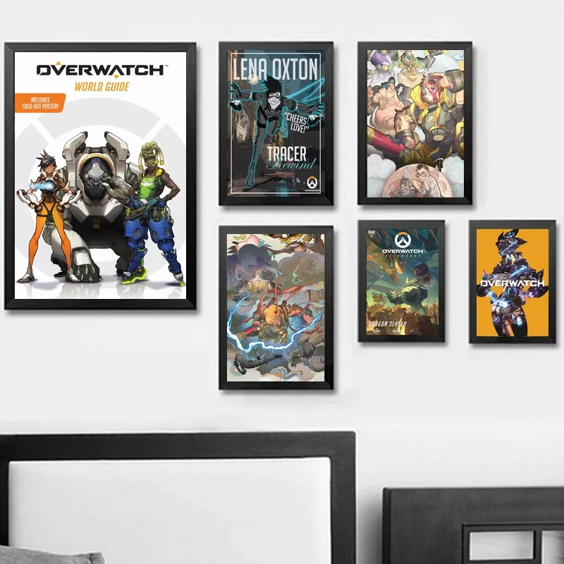 Overwatch Плакаты для художественных игр настенные художественные украшения