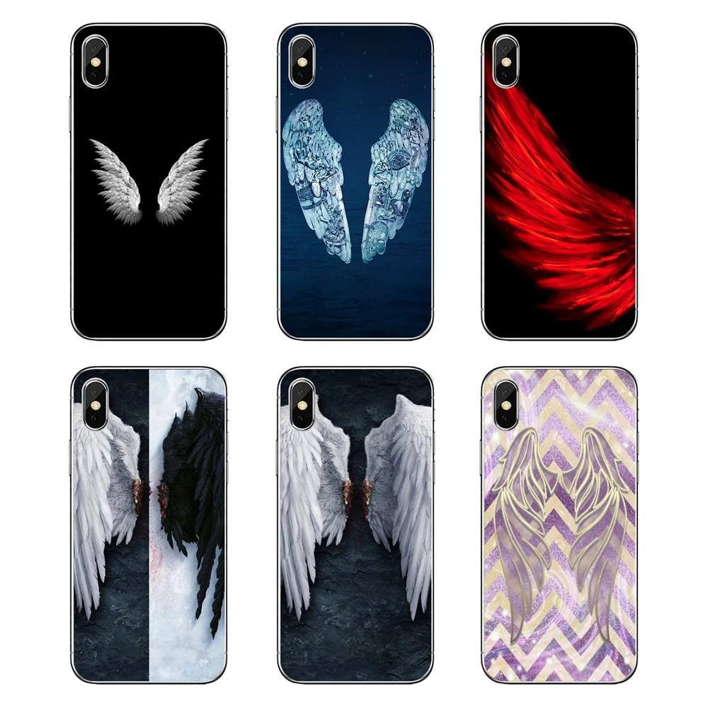 Прозрачный мягкий чехол для Motorola Moto X4 E4 E5 G5 G5S G6 Z Z3 G3 C Play Plus Pastel Angel Wing Pattern Art |