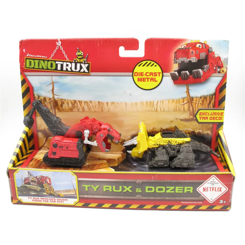 

Dinotrux truck toy car DOZER AND TY RUX dinosaur toys dinosaur models children present Mini toys of children