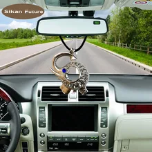 1 шт., автомобильные аксессуары, креативные полые украшения в виде слона, зеркало заднего вида, Автомобильная подвеска, интерьерные украшения, рождественские подарки