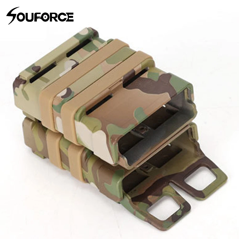 Comprar Alta calidad 9 colores Airsoft Rifle 5,56 Mag M4 revista de fijación rápida funda táctica molle System cartucho de carcasa dura para caza