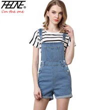 denim shorts with suspenders