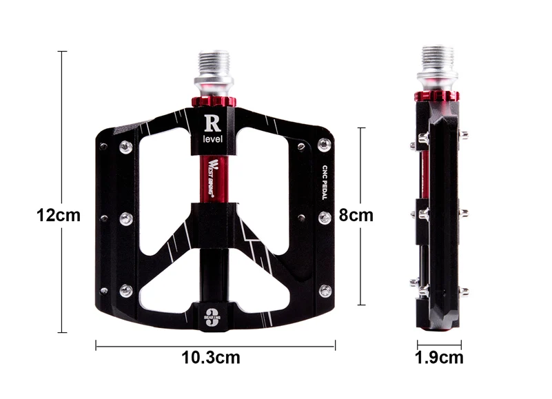 WEST BIKING Ultralight 3 подшипники велосипедные педали с ЧПУ дорожные горный велосипед педали анти-скольжения Велоспорт герметичный Подшипник велосипедные педали