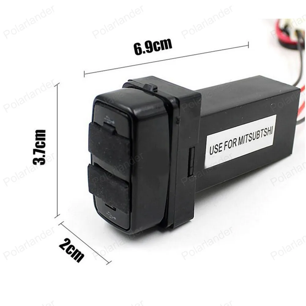 Fast 5V Dual USB Ports Car cell phone Charger for M/itsubishi socket Dashboard Mount adapter | Автомобили и мотоциклы