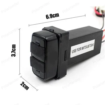 

Fast 5V Dual USB Ports Car cell phone Charger for M/itsubishi socket Dashboard Mount adapter
