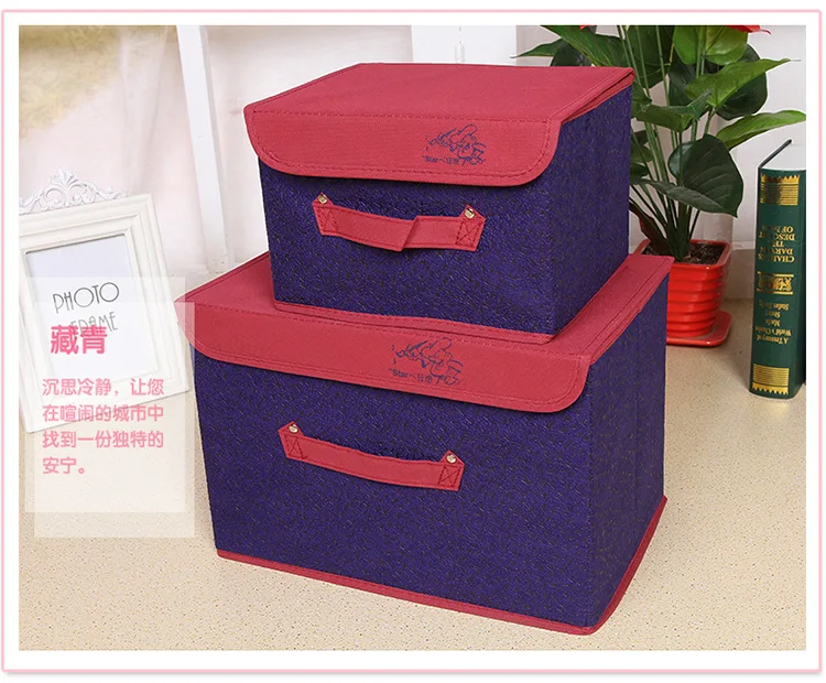 Cajas de almacenamiento de lino de algodón plegables para corbatas calcetines pantalones cortos sujetador ropa interior Organizador varios armarios almacenamiento armario Organizador Cajas de almacenamiento de lino de algodón plegables para corbatas calcetines pantalones cortos sujetador ropa interior Organizador varios armarios almacenamiento armario Organizador