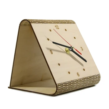 

1Piece The Flex Time Clock DIY Simple Desk Clock Modern Bedside Table Wooden Clock Personality Table Decorative