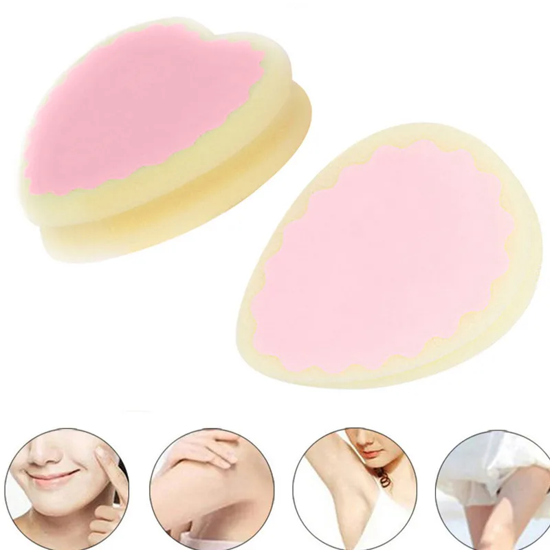 2pcs Magic Painless Hair Removal Depilation Sponge Pad Remove Hair