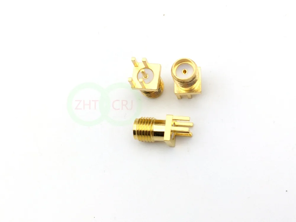 1000pcs Gold SMA female jack solder PCB clip edge mount RF connectorin