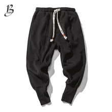 Bumpybeast зимние теплые шерстяные Штаны Мужская зимняя свободные штаны Китайский ветер плюс кашемир Повседневная 5xl Штаны Японский ретро K50