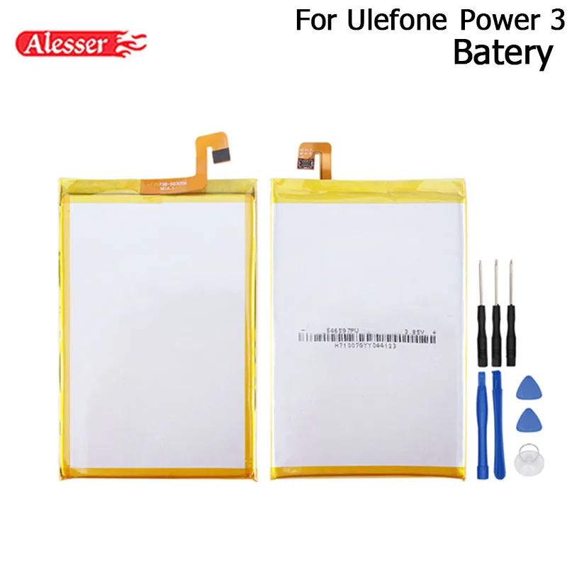 

Alesser For Ulefone Power 3 Battery 6080mAh Replacement Accessory Accumulators Long Standby Time With Tools For Ulefone Power 3S