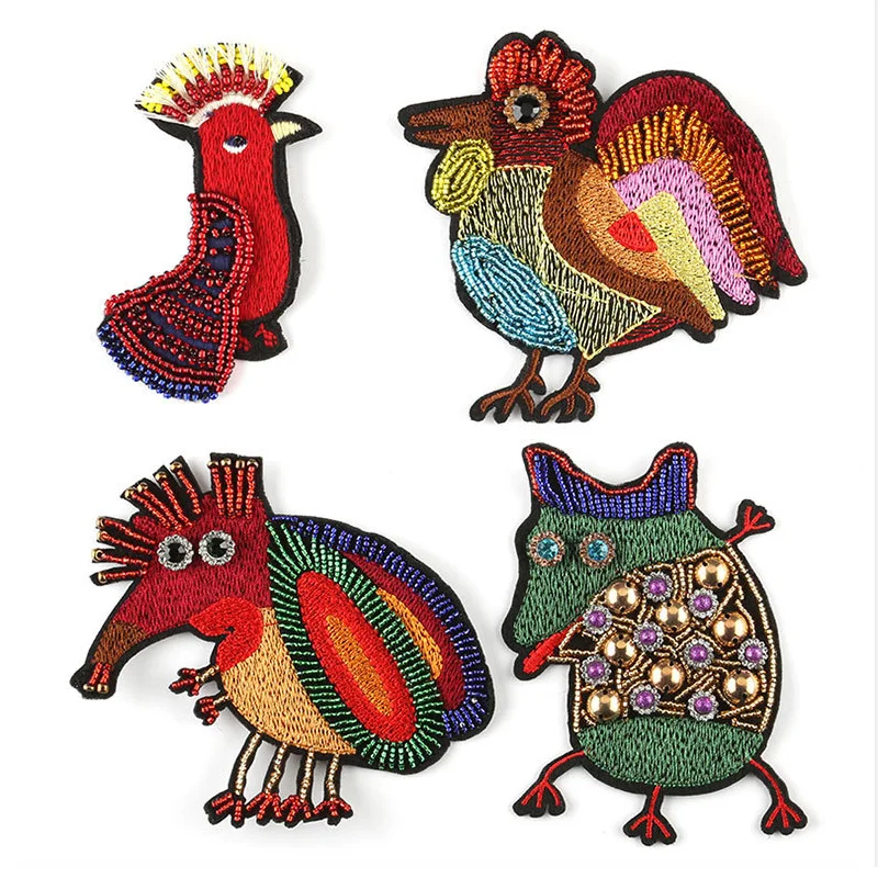 

1Pcs Cute Animal Handmade Dress Patch Pearl Beaded Sequins Patches DIY Coat Sweater Female Bag Decorative Accessories LSHB872