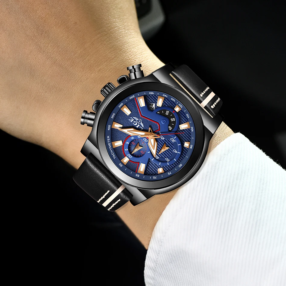 LIGE классические мужские s часы лучший бренд класса люкс военные спортивные часы мужские кожаные водонепроницаемые кварцевые наручные часы Relogio Masculino