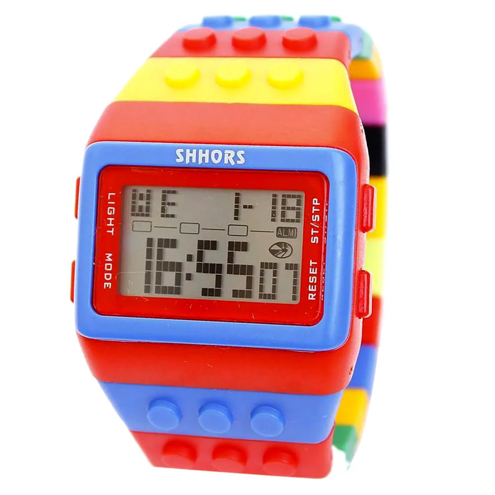 

New Fashion Colorful Men Women LED Silicone Band Digital Watch#hot sale free shipping men sport fashion cute Children gift 2