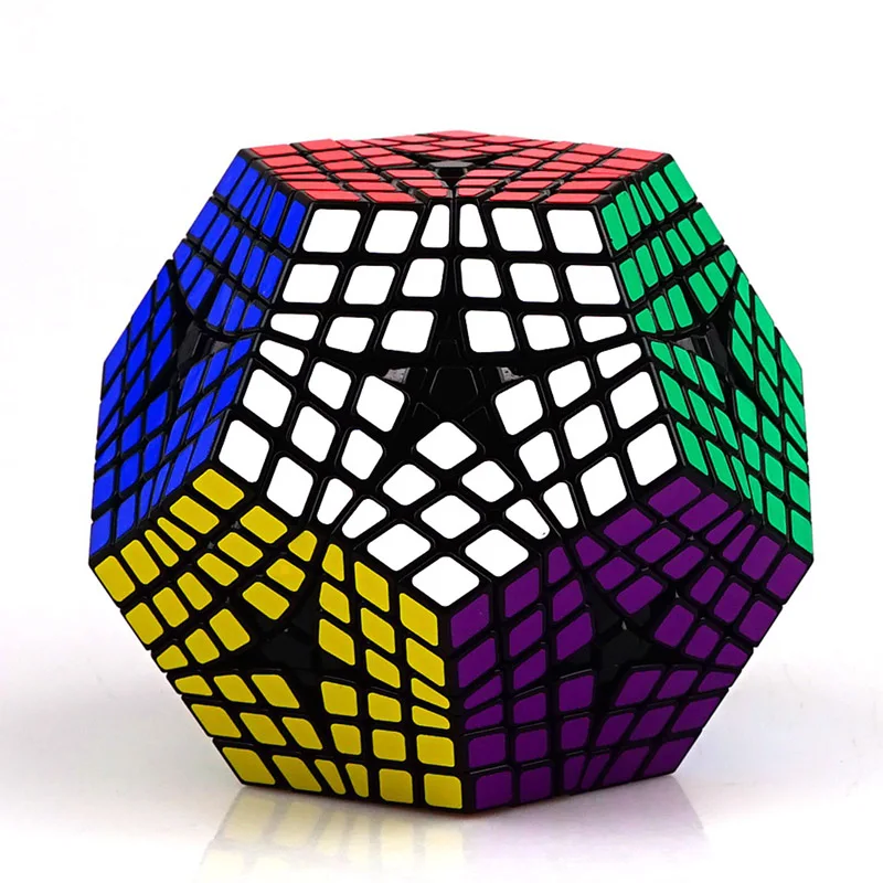 ShengShou 6rd для Megaminx быстрые магические кубики Stickerless скорость Professional 12 Сторон головоломка Cubo magico Развивающие детские игрушки кубик рубика - Цвет: Black