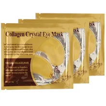 10 пар Золотая с кристаллами коллагена пудра маска для глаз Антивозрастные темные круги коллагеновая маска для глаз