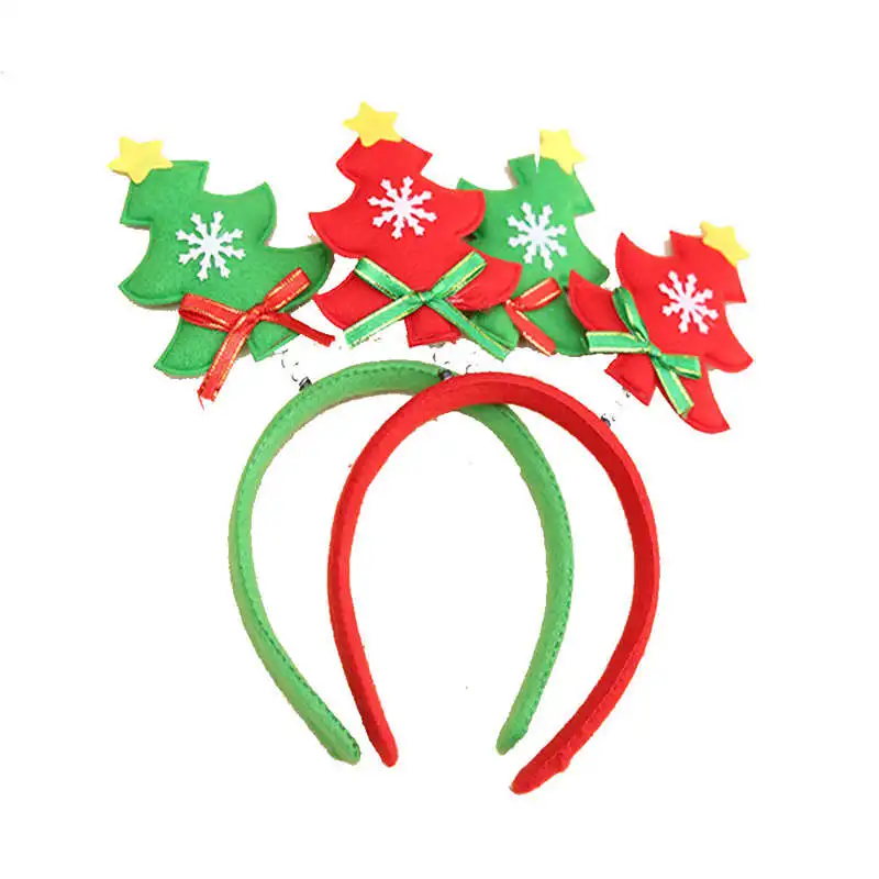 The Cute Christmas Head Hoop Children Plastic Christmas Tree Headband decoracion de navidad 2018 for kids gifts #2o26 (2)