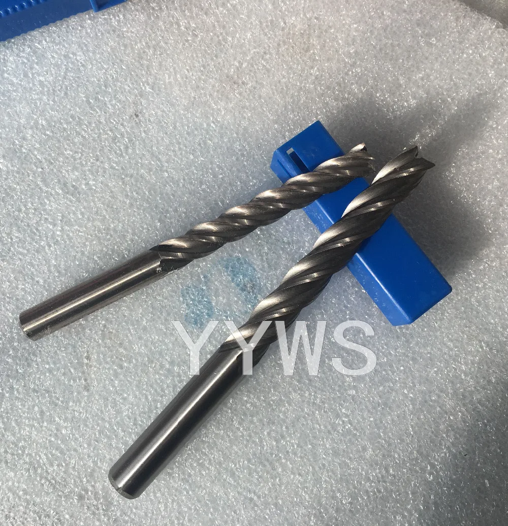 Lot 1pcs 4Flute Hss Long End Mills Cutting Dia 16mm Shank Dia 16mm