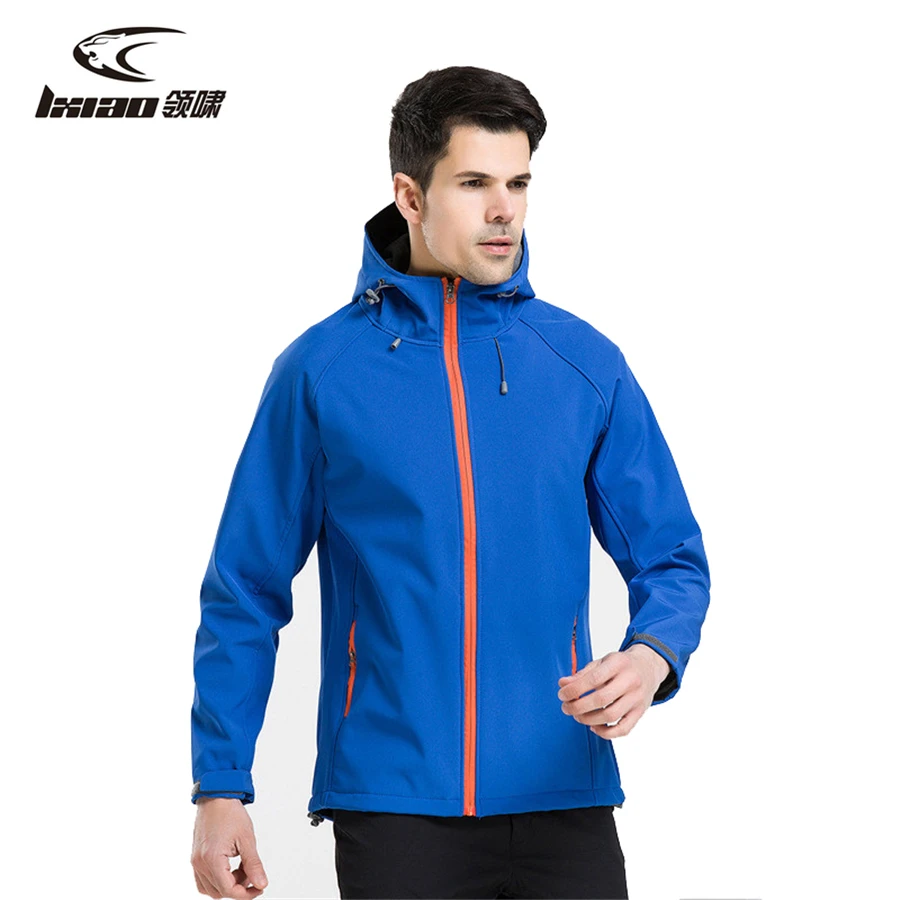 

LXIAO Winter Men Jacket Hooded Fleece Jackets Mens Outdoor Sports Waterproof Windproof Thermal Hiking Camping Skiing Man Coats