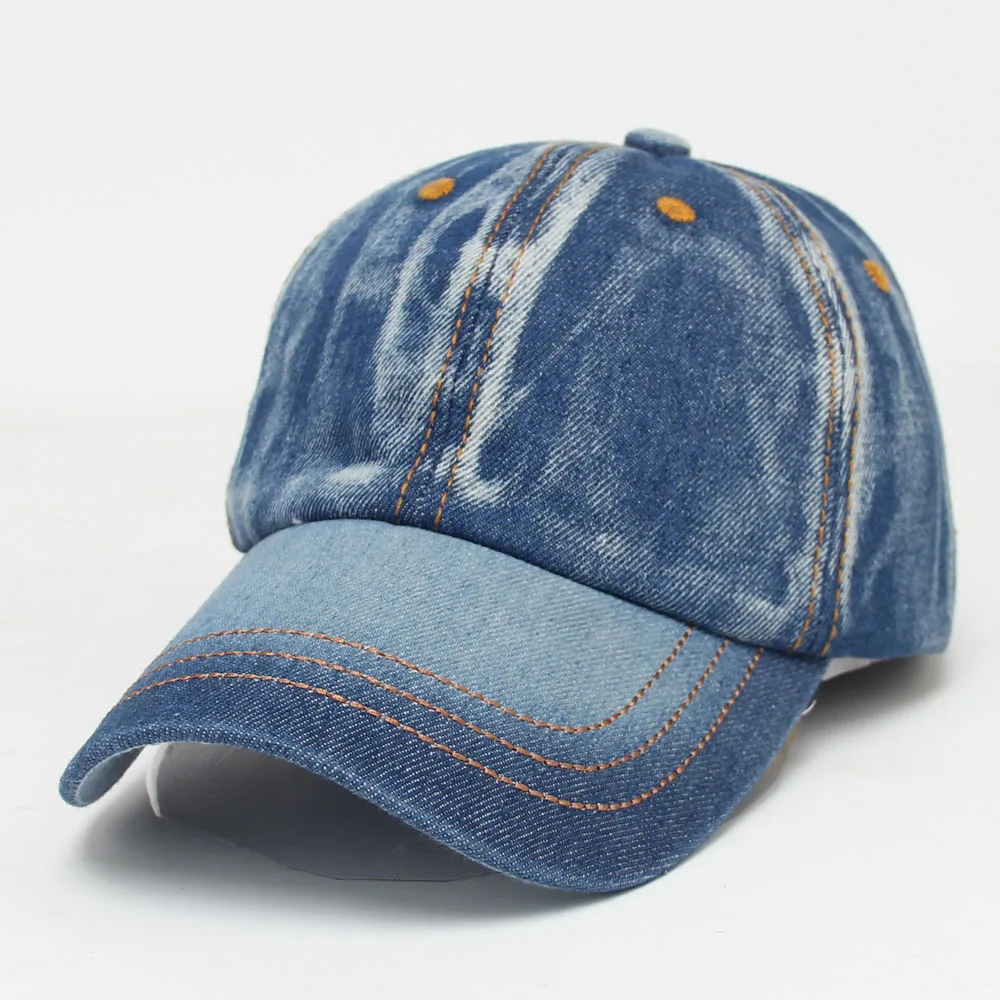 2016 Retro Jeans Baseball Cap Men Women Snapback Hat Brand Golf Hat ...