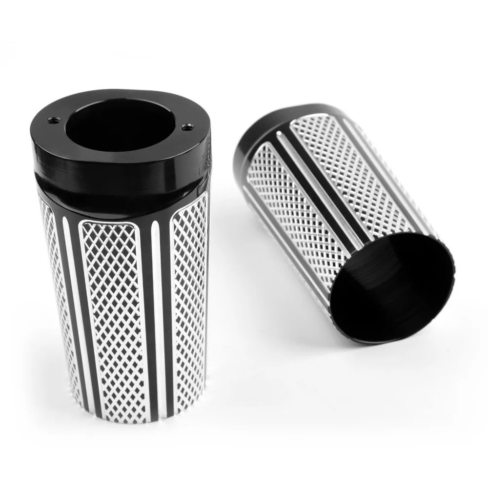 

Areyourshop Motorcycle Edge Cut Aluminum Front Fork Boot Slider Cover For Harley Touring FLTR FLT FLHR Motor Accessories