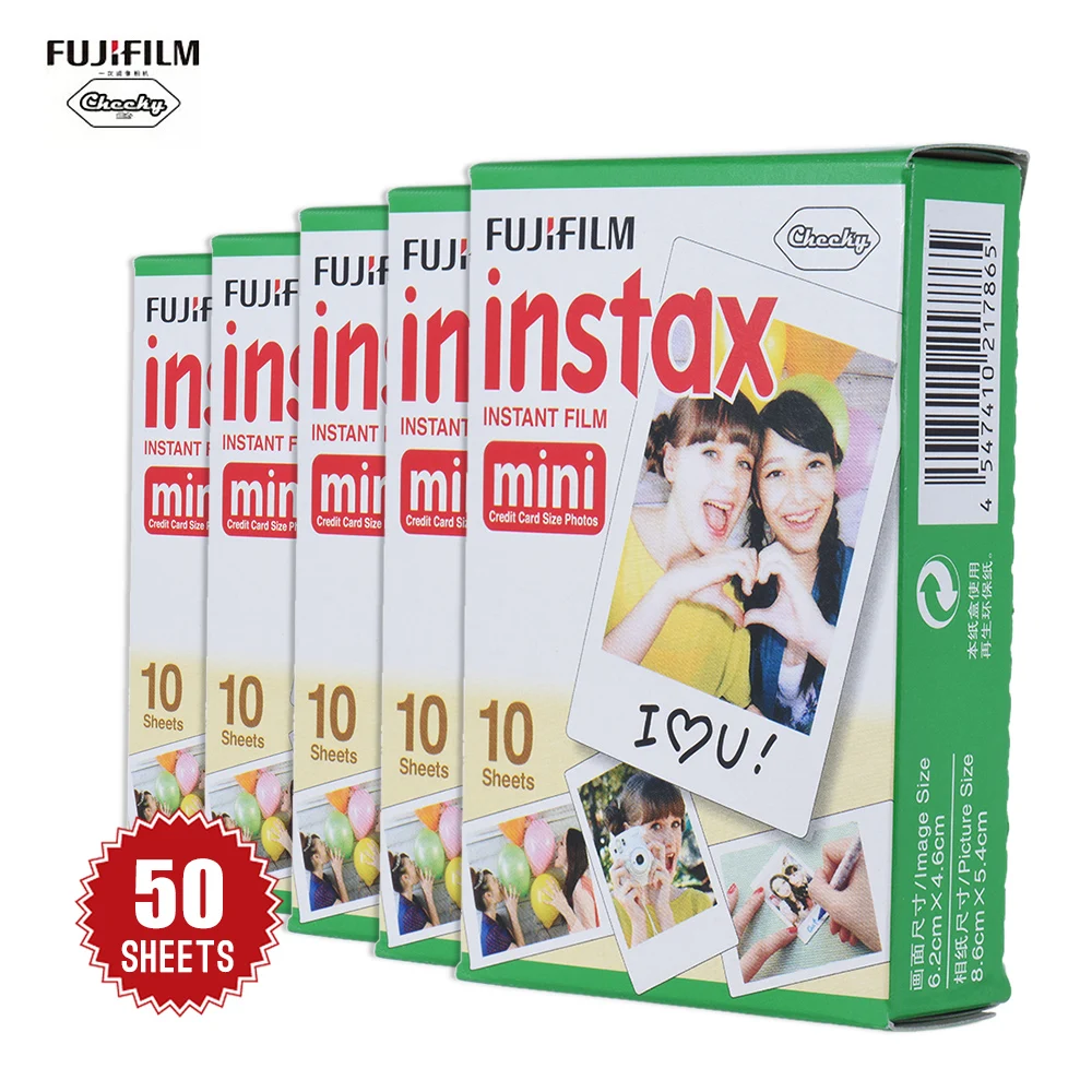 Fujifilm 50 листов белая фотобумага пленка моментальная печать альбом для Fujifilm Instax Mini 7 s/8/25/90