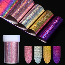 1 рулон голографической фольги звездного ногтя 4*120 см голографическая переводная фольга переводная лазерная наклейка украшение