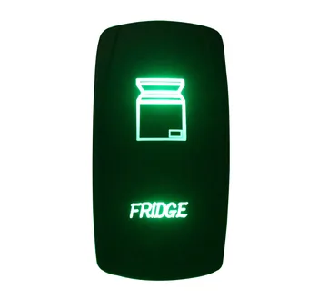 

DC 12V 24V FRIDGE Rocker Switch GREEN Led lamp 5 Pin ON/OFF SPST Waterproof IP66