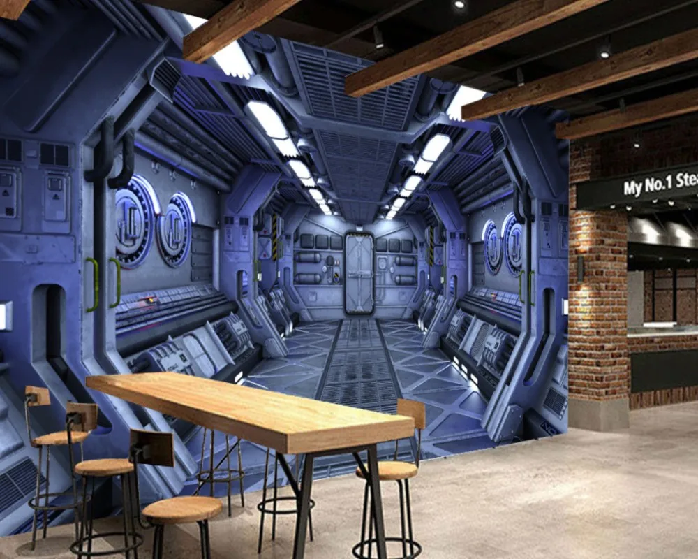Free Shipping Space Capsule KTV Decorative Mural Custom Hotel Wallpaper Bedroom Mural Fashion Restaurant Decoration Wallpaper Free Shipping Space Capsule KTV Decorative Mural Custom Hotel Wallpaper Bedroom Mural Fashion Restaurant Decoration Wallpaper