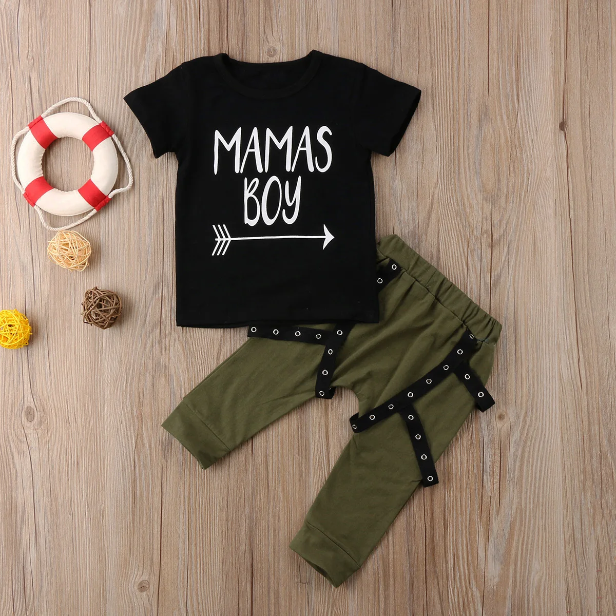 Топы для новорожденных мальчиков, футболка длинные штаны-шаровары, леггинсы, комплект одежды