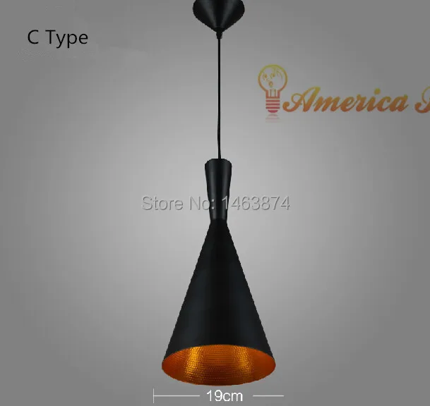 Медный абажур Люстра светильник s дизайн подвесной светильник, ABC(высокий, толстый и широкий), 3 шт./лот, E27 AC110-240V